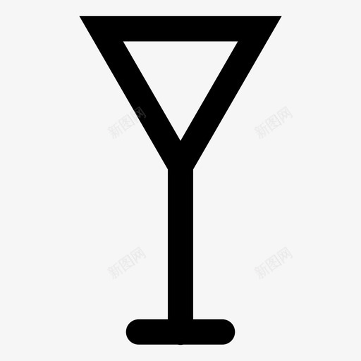 马提尼杯玻璃器皿图标svg_新图网 https://ixintu.com 玻璃器皿 马提尼杯