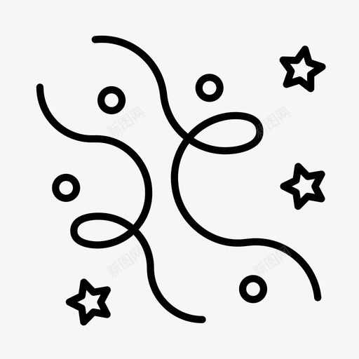 彩带生日庆祝图标svg_新图网 https://ixintu.com 庆祝 彩带 生日 聚会 装饰 除夕