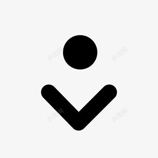光标和指针箭头向下图标svg_新图网 https://ixintu.com 光标和指针 光标和点 向下 箭头
