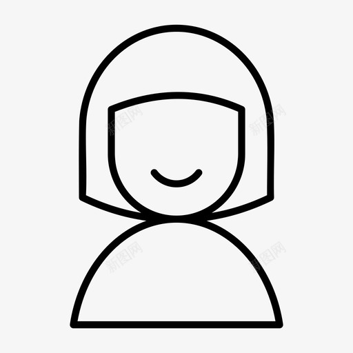 用户帐户女孩头像图标svg_新图网 https://ixintu.com 个人资料 人物 女孩头像 帐户 用户 社交