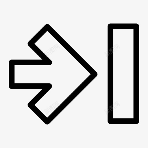 下一个结束最远图标svg_新图网 https://ixintu.com 下一个 右 导航箭头爸爸 最右箭头 最后一个 最远 结束