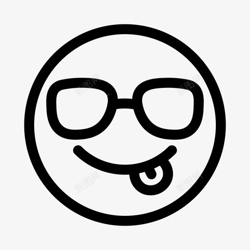 吐舌头表情符号脸图标svg_新图网 https://ixintu.com 吐舌头 微笑 脸 表情微笑 表情符号