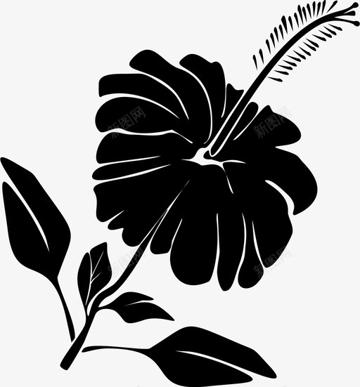 芙蓉花美丽花圃图标svg_新图网 https://ixintu.com 植物 美丽 芙蓉花 花圃 芳香
