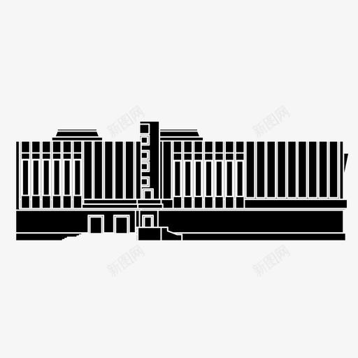 城市中心建筑城市图标svg_新图网 https://ixintu.com 城市 城市中心 市政厅 建筑 社会中心 简易建筑 购物中心