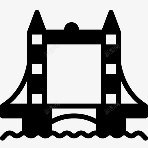 桥建筑建筑物图标svg_新图网 https://ixintu.com 塔楼 建筑 建筑物 桥