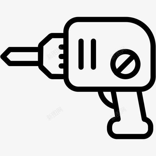钻机机器维修图标svg_新图网 https://ixintu.com 工作 工具 施工2 机器 维修 钻机