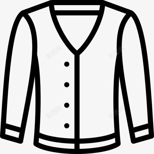 采购产品开衫衣服夹克图标svg_新图网 https://ixintu.com 夹克 男式 男装 男装轮廓 衣服 采购产品开衫