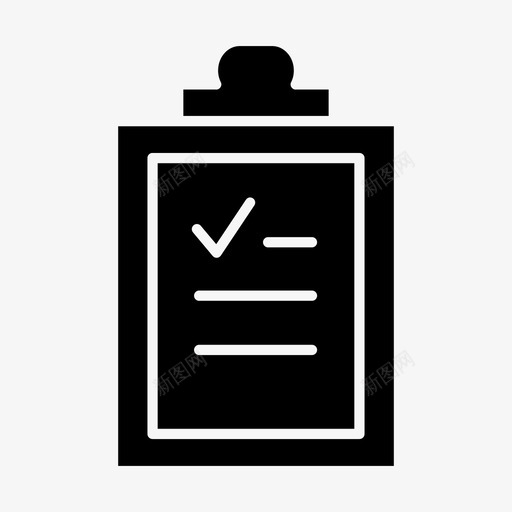 选中列表剪贴板文档图标svg_新图网 https://ixintu.com 剪贴板 文档 粘贴 选中列表