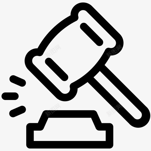 拍卖拍卖锤木槌图标svg_新图网 https://ixintu.com 房地产系列第一卷 拍卖 拍卖锤 木槌
