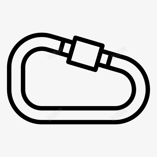 钩环攀爬器挂钩图标svg_新图网 https://ixintu.com 挂钩 攀爬器 支架 简笔画 野营 钩环