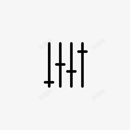 调平均衡器音量图标svg_新图网 https://ixintu.com 均衡器 调平 音乐01 音量