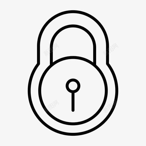 锁钥匙挂锁图标svg_新图网 https://ixintu.com 安全 开锁 挂锁 钥匙 锁