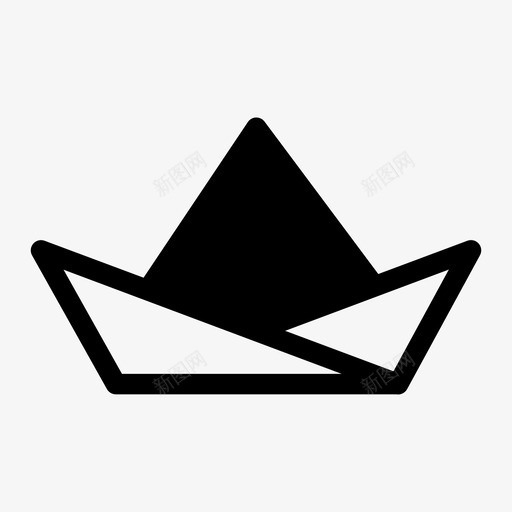 折纸船漂浮纸图标svg_新图网 https://ixintu.com 折纸船 漂浮 玩 纸 航行