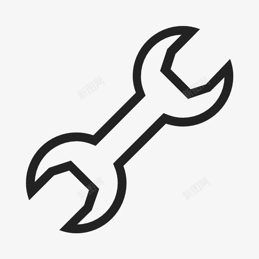 扳手设备修理图标svg_新图网 https://ixintu.com 修理 工具 扳手 设备