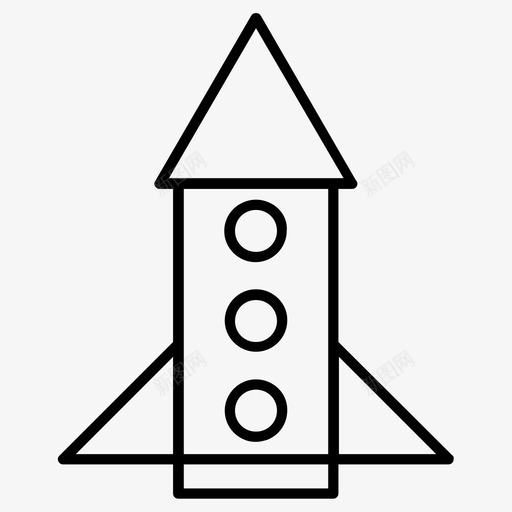 火箭发射科学杂项线图标集svg_新图网 https://ixintu.com 杂项线图标集 火箭发射 科学