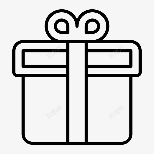 礼品庆祝圣诞礼物图标svg_新图网 https://ixintu.com 圣诞礼物 庆祝 惊喜 礼品 礼品盒 营销和广告线v01