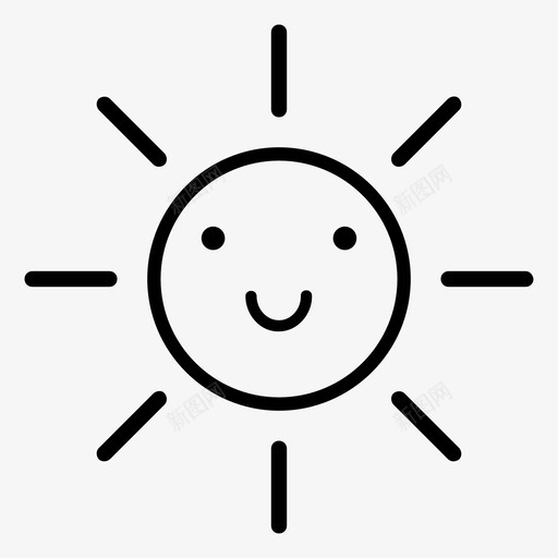微笑的太阳明亮白天图标svg_新图网 https://ixintu.com 光 微笑 微笑的太阳 明亮 白天 表情