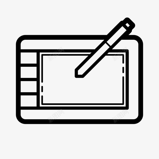 wacom平板电脑绘图手写笔图标svg_新图网 https://ixintu.com wacom平板电脑 手写笔 绘图 艺术1