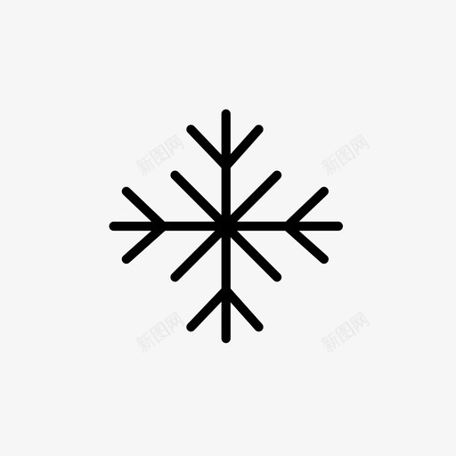 雪花寒冷冬天图标svg_新图网 https://ixintu.com 冬天 圣诞节 寒冷 雪花