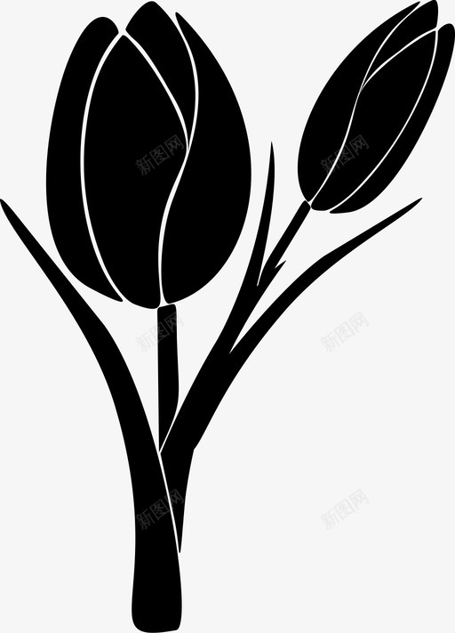 郁金香美丽花园图标svg_新图网 https://ixintu.com 美丽 芬芳 花园 郁金香