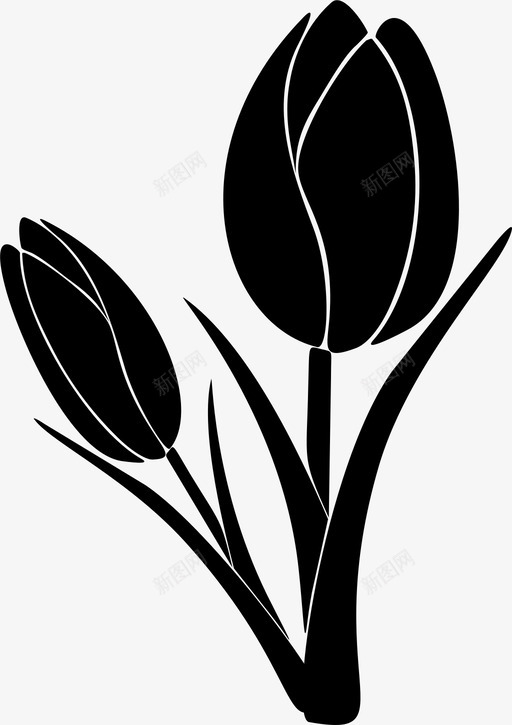 郁金香美丽花园图标svg_新图网 https://ixintu.com 美丽 芬芳 花园 郁金香