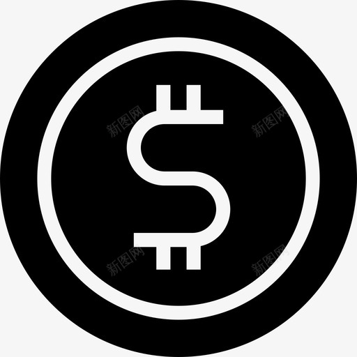 美元硬币货币金融图标svg_新图网 https://ixintu.com 美元硬币 货币 金融