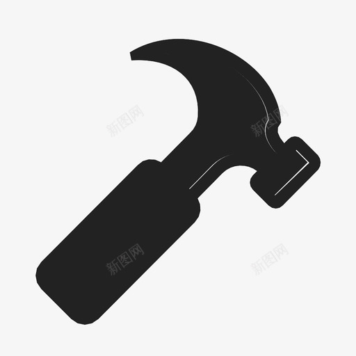 锤子建筑设备图标svg_新图网 https://ixintu.com 修理 建筑 设备 锤子