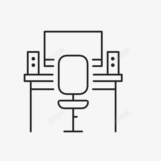 个人电脑台式电脑图标svg_新图网 https://ixintu.com 个人电脑 台式电脑