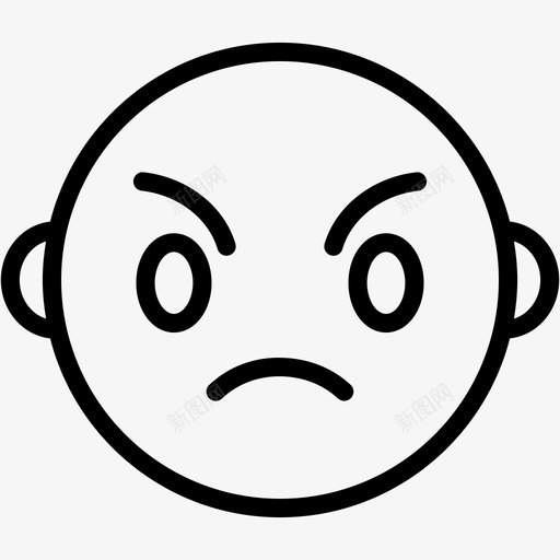 表情符号愤怒笑脸图标svg_新图网 https://ixintu.com 愤怒 沮丧 笑脸 表情符号