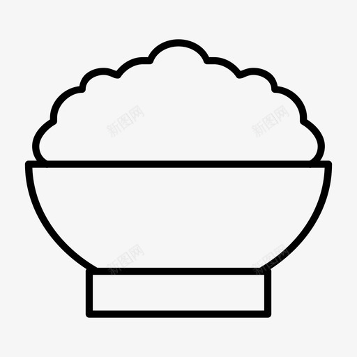 饭碗食物饭图标svg_新图网 https://ixintu.com 食物 饭 饭碗