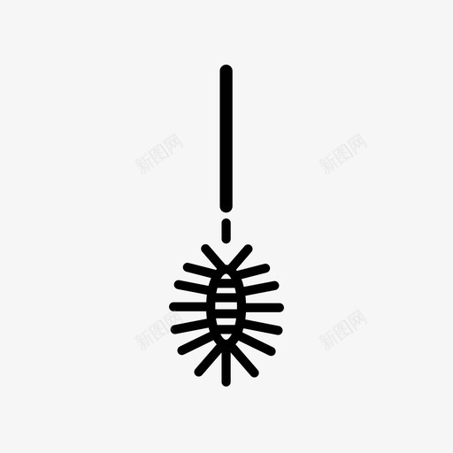 马桶刷浴室清洁图标svg_新图网 https://ixintu.com 家庭清洁日 浴室 清洁 马桶刷