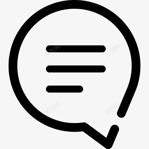 语音气泡注释行用户界面线性图标svg_新图网 https://ixintu.com 线性 行用户界面 语音气泡注释