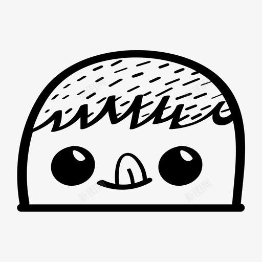 吐舌头孩子可爱图标svg_新图网 https://ixintu.com 可爱 吐舌头 嘟嘟 嘟嘟笑脸 头发 好吃 孩子