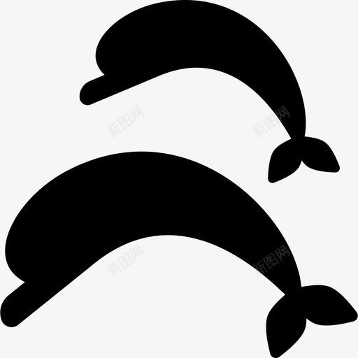 海豚动物四季图标svg_新图网 https://ixintu.com 动物 四季 海豚