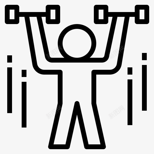 举重哑铃锻炼图标svg_新图网 https://ixintu.com 举重 哑铃 爱好 训练 运动 锻炼