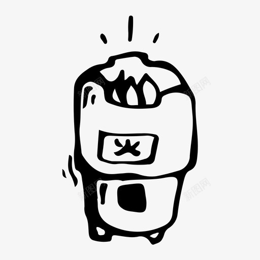 茶炉粘土火图标svg_新图网 https://ixintu.com 水壶 火 粘土 茶炉