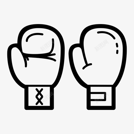 拳击手套运动训练图标svg_新图网 https://ixintu.com 拳击手套 训练 运动