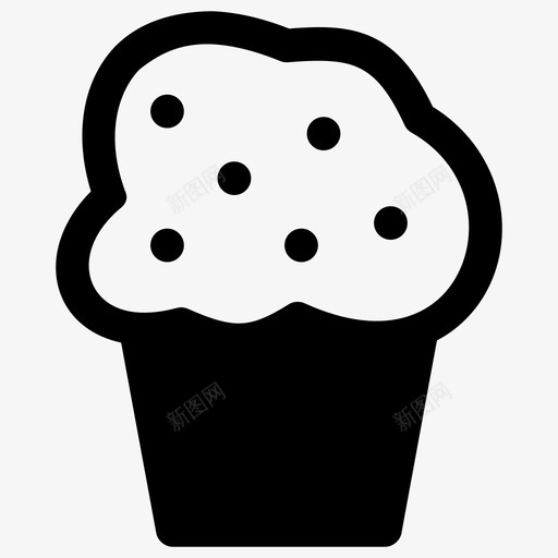 杯形蛋糕甜点食物图标svg_新图网 https://ixintu.com 杯形蛋糕 松饼 甜点 糕点 食物