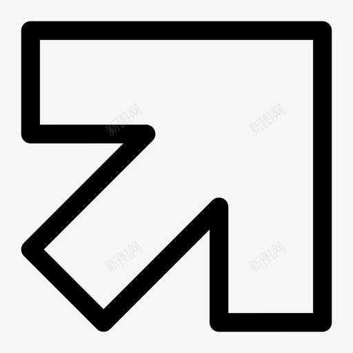 右上箭头角图标svg_新图网 https://ixintu.com 上 右上 导航箭头爸爸 箭头 角