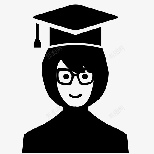 研究生女孩学校学生图标svg_新图网 https://ixintu.com 大学 学校 学校和大学 学生 研究生女孩