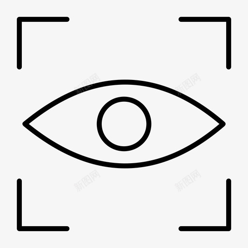眼睛观察视觉图标svg_新图网 https://ixintu.com 眼睛 观察 视觉