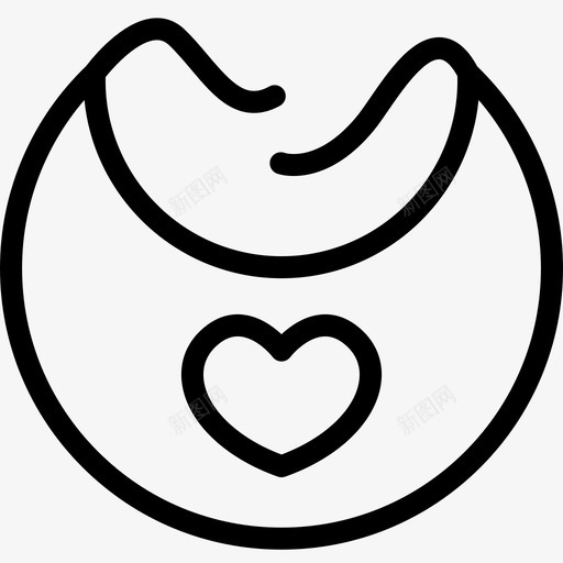 婴儿围嘴儿童清洁图标svg_新图网 https://ixintu.com 儿童 婴儿围嘴 婴儿线 清洁 食品 餐巾