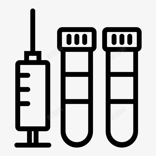验血诊断注射图标svg_新图网 https://ixintu.com 医学 实验室 注射 诊断 试管 验血