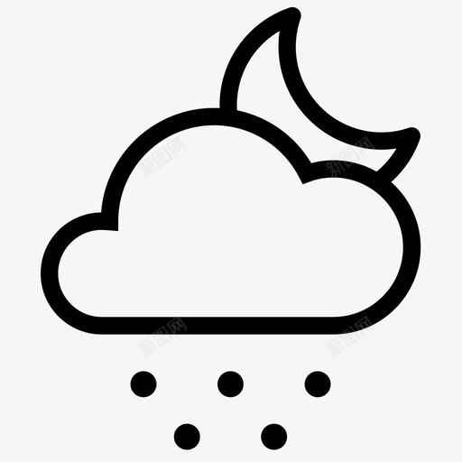 阵雪(夜晚)svg_新图网 https://ixintu.com 阵雪(夜晚)