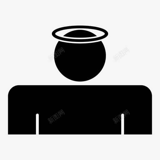 圣人天使光环图标svg_新图网 https://ixintu.com 人们 光环 圣人 圣洁 天使 宗教