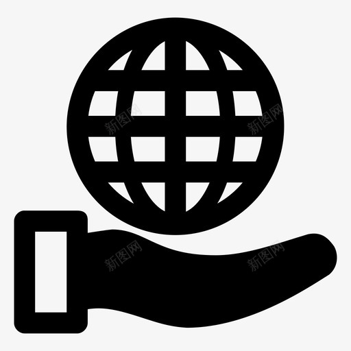 地球在手环境网络图标svg_新图网 https://ixintu.com 世界 地球在手 环境 网络