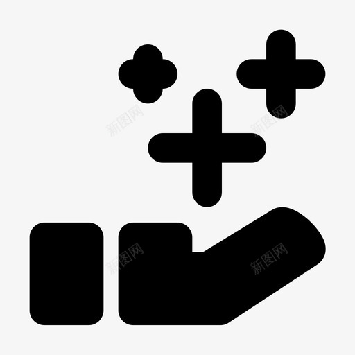 客户利益手加图标svg_新图网 https://ixintu.com 价值 加 客户利益 手 材料图标服务质量
