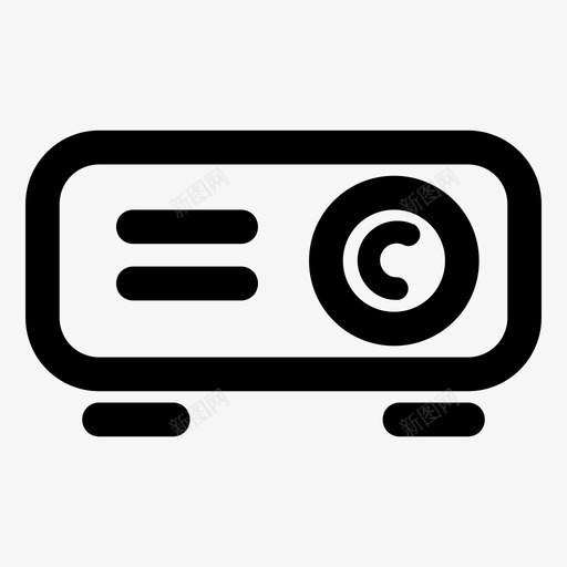 投影机图标svg_新图网 https://ixintu.com 投影机