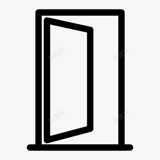 门出口我的房间图标svg_新图网 https://ixintu.com 出口 我的房间 打开 门