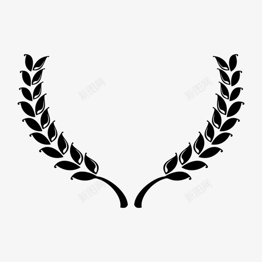 桂冠花环图标svg_新图网 https://ixintu.com 桂冠 花环